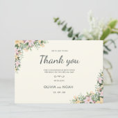 Botanische Hochzeit Dankeskarten - Boho-Stil Dankeskarte (Stehend Vorderseite)