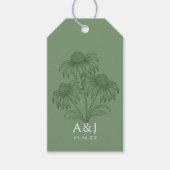 Botanische Hochzeit der eleganten Coneflower Geschenkanhänger (Vorderseite)