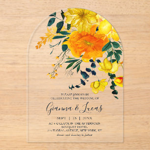 Botanische Hochzeit der Flora und Fauna Acryleinladungen