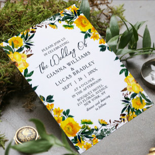 Botanische Hochzeit der Flora und Fauna Einladung