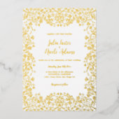 Botanische Hochzeit der mexikanischen Shrubs Folieneinladung (Vorderseite)