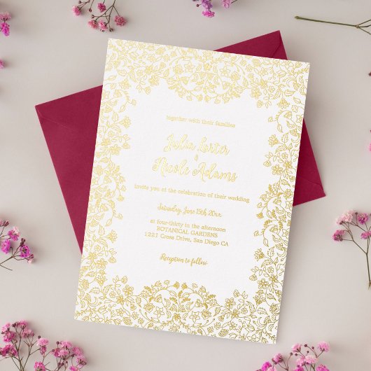 Botanische Hochzeit der mexikanischen Shrubs Folieneinladung