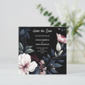 Botanische Hochzeit der Moderne Whimsy Save The Date (Stehend Vorderseite)