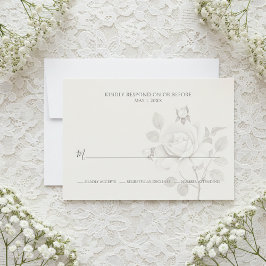Botanische Hochzeit der modernen Rose RSVP Karte