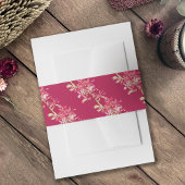 Botanische Hochzeit der Roten Orchideen Einladungsbanderole