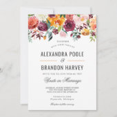Botanische Hochzeit der Toskana Einladung (Vorderseite)