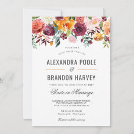 Botanische Hochzeit der Toskana Einladung