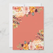 Botanische Hochzeit der Toskana Einladung (Rückseite)