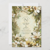 Botanische Hochzeit der Waldlandschaft Einladung (Vorderseite)