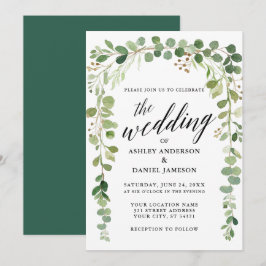 Botanische Hochzeit der Wasserfarbe Einladung