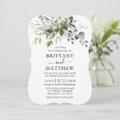 Botanische Hochzeit der Wasserfarbe Einladung (Stehend Vorderseite)