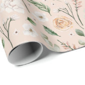 Botanische Hochzeit der Wasserfarbe Geschenkpapier (Rolleneckpunkt)