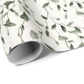 Botanische Hochzeit der Wasserfarbe Geschenkpapier (Rolleneckpunkt)
