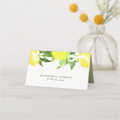 Botanische Hochzeit der Wasserfarbe Platzkarte (Rückseite)