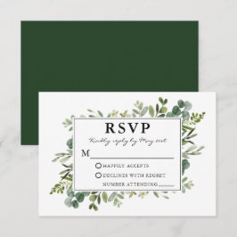 Botanische Hochzeit der Wasserfarbe RSVP Karte