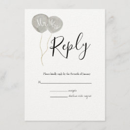 Botanische Hochzeit der Wasserfarben-UAWG Begleitkarte