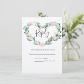 Botanische Hochzeit der Wasserfarben-UAWG Begleitkarte (Stehend Vorderseite)