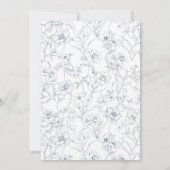 Botanische Hochzeit des Logos für Vintages Wappen Einladung (Rückseite)