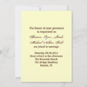 botanische Hochzeit des romantischen Einladung (Rückseite)