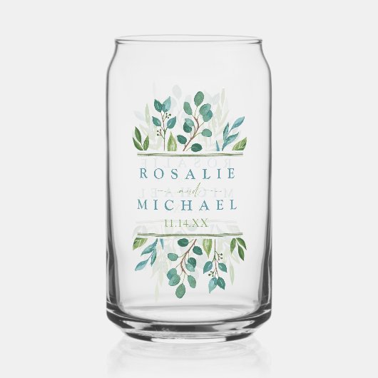 Botanische Hochzeit Dosenglas (Rückseite)