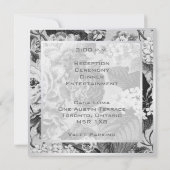 Botanische Hochzeit eines Vintagen Blumentoils Einladung (Rückseite)