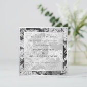 Botanische Hochzeit eines Vintagen Blumentoils Einladung (Stehend Vorderseite)