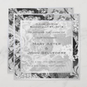 Botanische Hochzeit eines Vintagen Blumentoils Einladung (Vorne/Hinten)