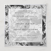 Botanische Hochzeit eines Vintagen Blumentoils