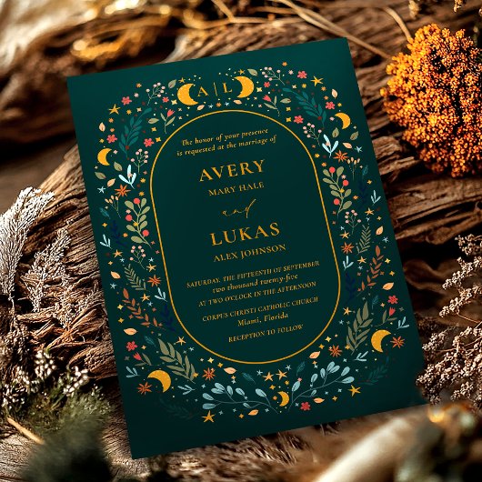 Botanische Hochzeit Einladung