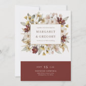 Botanische Hochzeit Einladung (Vorderseite)