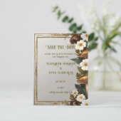 Botanische Hochzeit Einladung Postkarte (Stehend Vorderseite)