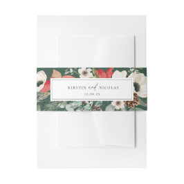 Botanische Hochzeit Einladungsbanderole