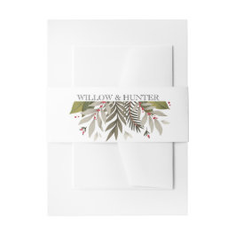 Botanische Hochzeit Einladungsbanderole