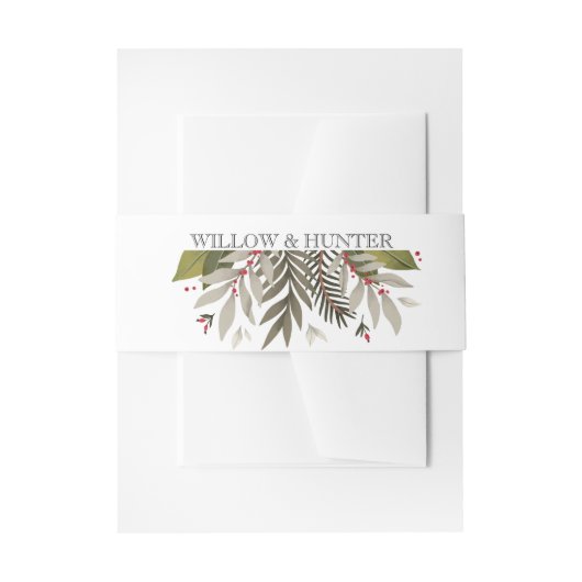 Botanische Hochzeit Einladungsbanderole (Vorderseite Beispiel)