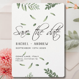 Botanische Hochzeit elegantes Skript modern einfac Save The Date