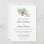 Botanische Hochzeit für einfachen Urlaub Einladung (Vorderseite)