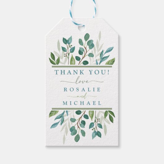 Botanische Hochzeit Geschenkanhänger (Vorderseite)