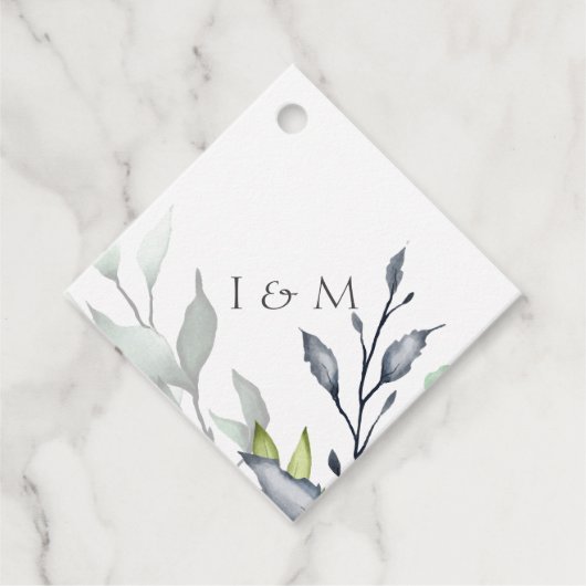 Botanische Hochzeit Geschenkanhänger (Vorderseite)