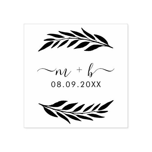 Botanische Hochzeit Gummistempel (Prägung)