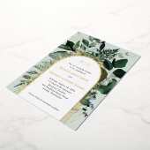 Botanische Hochzeit im Garten Folieneinladung (Gedreht)