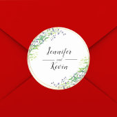 Botanische Hochzeit im Grünen Runder Aufkleber