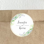 Botanische Hochzeit im Grünen Runder Aufkleber