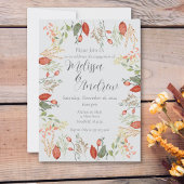 Botanische Hochzeit im Herbst Einladung