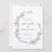 Botanische Hochzeit im Herbst Kunsthandwerk Save The Date (Vorderseite)