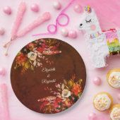 Botanische Hochzeit im Herbst Pappteller (Party)