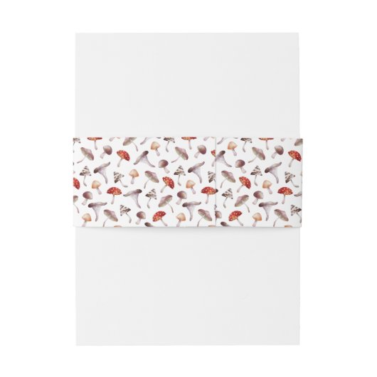 Botanische Hochzeit im Pilz Einladungsbanderole (Rückseitenbeispiel)