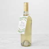 Botanische Hochzeit im Wasserfarben jubelt der Lie Flaschenanhänger (Angewinkelt)