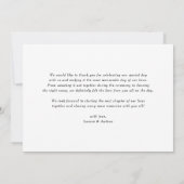 Botanische Hochzeit im Wasserfarben Winter Blooms Dankeskarte (Rückseite)