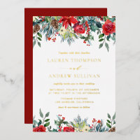 Botanische Hochzeit im Wasserfarben Winter Blooms