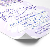 Botanische Hochzeit im Wisteria Garden Save the Da Poster (Ecke)